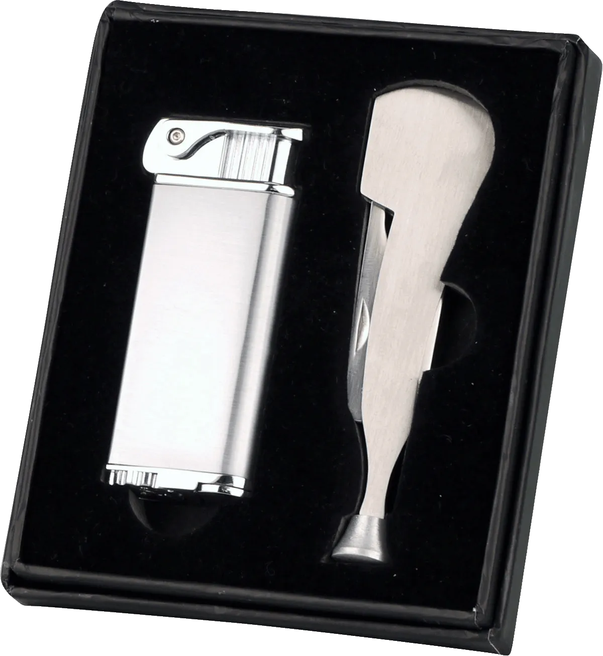 Pfeifenfeuerzeug Set Schachtel Inhalt