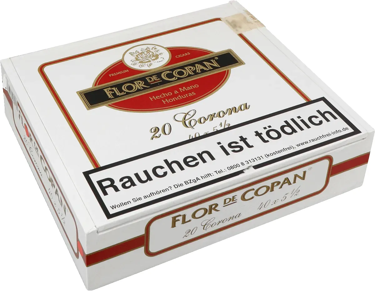 Flor de Copan Classic Corona Kiste geschlossen Seite