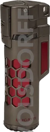 Bugatti lighter Mirage gun satin / red honeycomb stehend