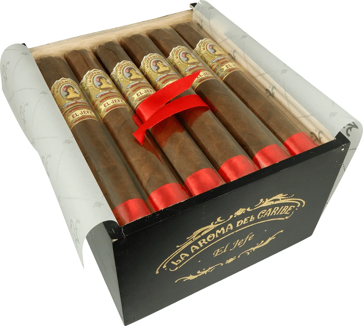 La Aroma del caribe El Jefe Gigante Kiste offen
