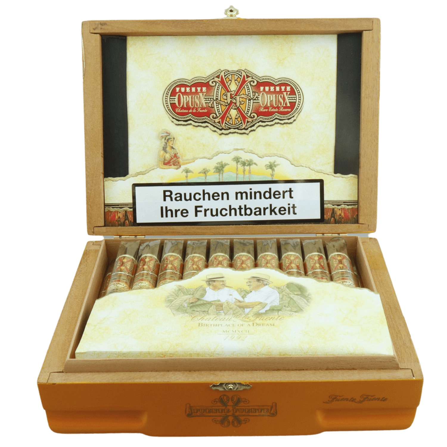 Arturo Fuente Opus X - Kiste vorne geöffnet
