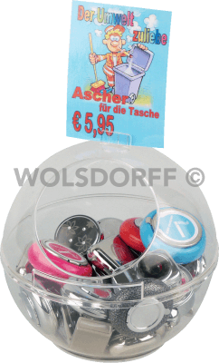 Taschenascher sortiert