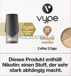 Vype ePEN 3 vPRO CAPS Infused Vanilla 2er Vype ePEN 3 vPRO CAPS Infused Vanilla 2er