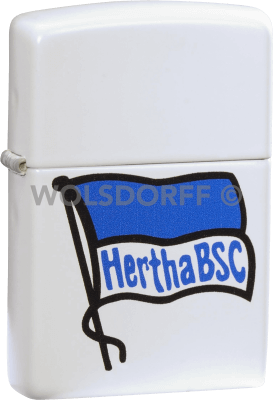 Zippo weiß matt Hertha BSC Fahne