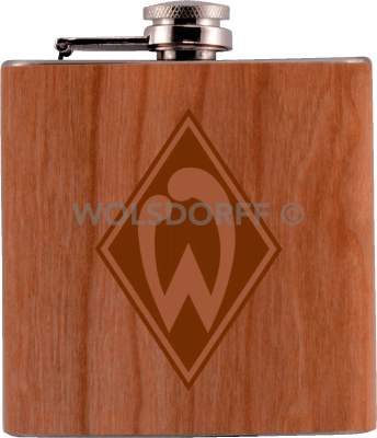Taschenflasche Holz Werder Bremen