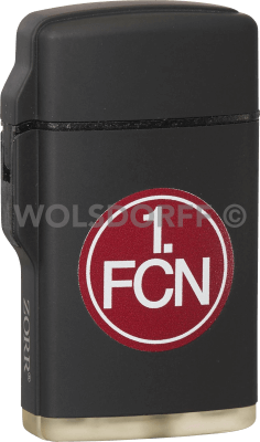 Feuerzeug Rubber Laser schwarz 1. FC Nürnberg