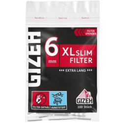 GIZEH Black XL Slim Filter 6mm 100 Stück
