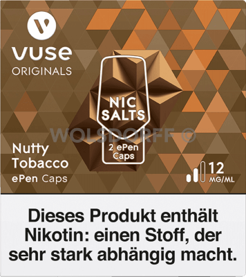 Vuse ePen Caps Nic Salts Nutty Tobacco 2er