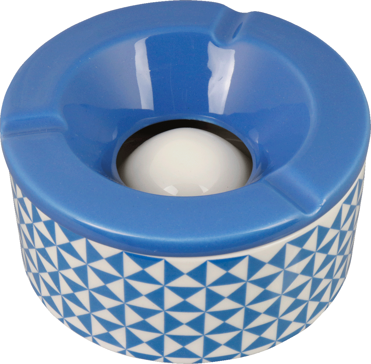 Windaschenbecher Keramik weiß/blau gemustert sortiert 12cm für 6,25 €