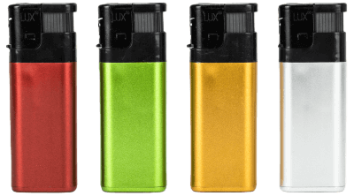 LUX Mehrweg-Feuerzeug BIG Jet Flame metallic sortiert