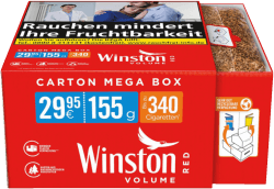 Winston Volume Tobacco Red Carton Mega Box 155 g