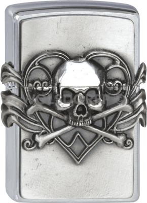 Zippo 2001330 #200 Skull with Heart Emblem Anne Stokes