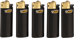 Bic Einwegfeuerzeug Mini J25 schwarz/gold