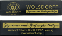 WOLSDORFF Zigarren- und Pfeifenzündhölzer schwefelfrei 10 cm