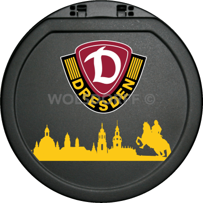 Aschenbecher mit Deckel Dynamo Dresden + Skyline