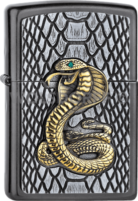 Zippo 2005928 #28378 Kobra Gold Gray Emblem