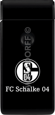 Lichtbogenfeuerzeug schwarz FC Schalke 04