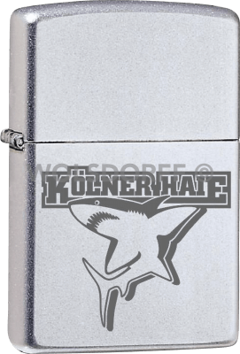 Zippo Chrom satin Kölner Haie