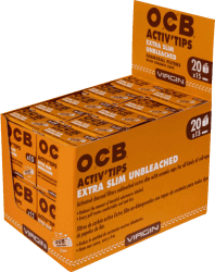 OCB Activ Tips Extra Slim Unbleached 6mm 20 x 15er