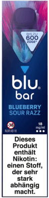 blu bar Blueberry Sour Razz E-Shisha
