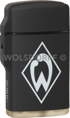 Feuerzeug Rubber Laser schwarz Werder Bremen