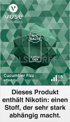 Vuse ePod Caps Nic Salts Cucumber Fizz 2er