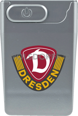 USB Card Lighter silberfarben Dynamo Dresden Vereinslogo