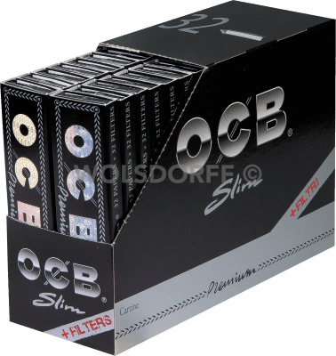 OCB schwarz Premium long slim+Tip 32er