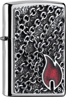 Zippo 2005172 200 Flame with Chains Emblem