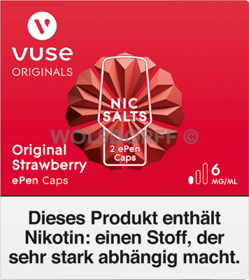 Vuse ePen Caps Nic Salts Original Strawberry 2er