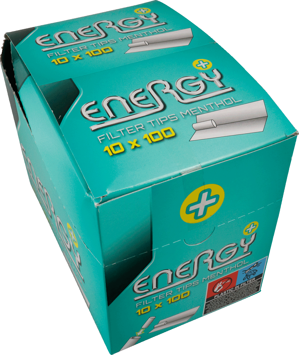 Energy Plus Menthol Filter Tips 10x100 Stück, Zigarettenfilter