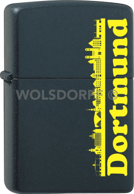 Zippo schwarz matt Dortmund