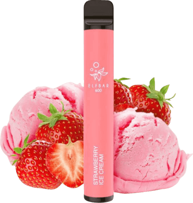Elf Bar 600 Strawberry Ice Cream ohne Nikotin E-Shisha