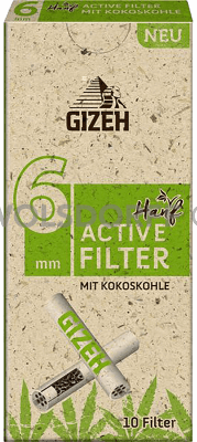 Gizeh Hanf Active Filter 6mm 10er