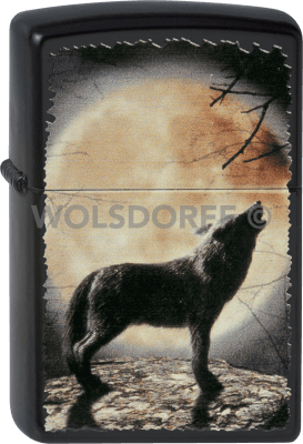 Zippo 60001355 Wolf Howling to the Moon