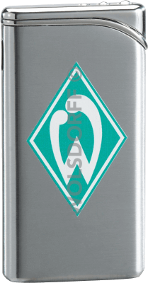 Feuerzeug Tempo Chrom matt Werder Bremen Vereinslogo bedruckt