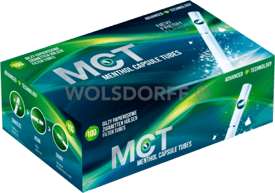 MCT Hülsen mit Mentholkapsel 100er