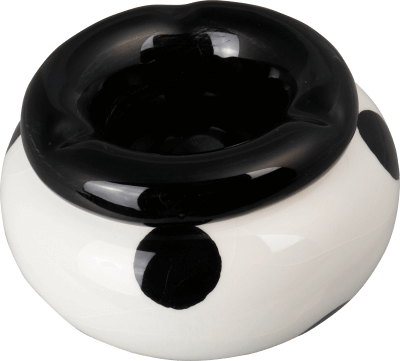 Windaschenbecher Keramik Dekor schwarz/weiß sortiert 12cm
