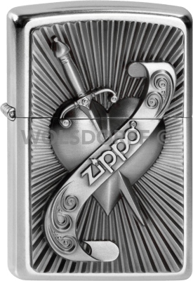 Zippo 2003969 #207 Heart With Sword Emblem
