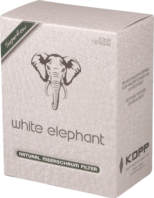 White Elephant Natur-Meerschaumfilter 9mm 150 St