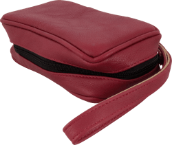 Pfeifen-Einsteigerset Lederoptik-Tasche in Rot