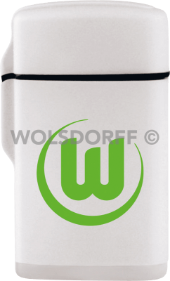 Feuerzeug Rubber Laser weiß VfL Wolfsburg