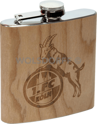 Taschenflasche Holz 1. FC Köln