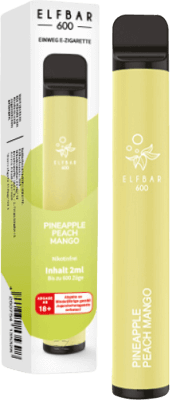 Elf Bar 600 Pineapple Peach Mango ohne Nikotin E-Shisha