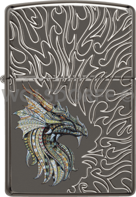 Zippo 60003945 #24095 Armor™ Dragon with Flames Design