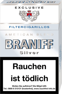 Braniff Exclusive Silver Filter Cigarillos (10 x 17)