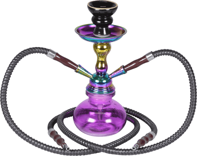 Wasserpfeife "Sinai/Rainbow" lila 2er/25cm