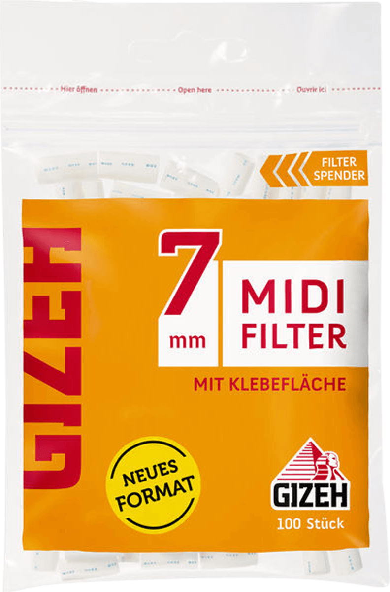 GIZEH Midi Filter 7mm 100 Stück für 1,30 €