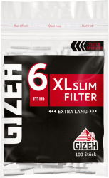Gizeh Black XL Slim Filter 6mm 100 ST
