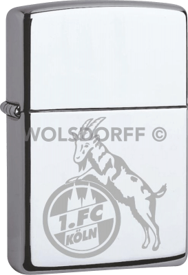 Zippo Chrom poliert 1. FC Köln